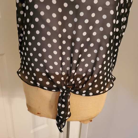 ❤Timing sheer black & white top size M EUC - Picture 8 of 8